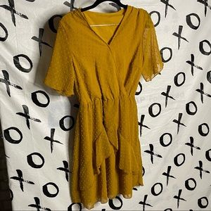 Mustard dot dress